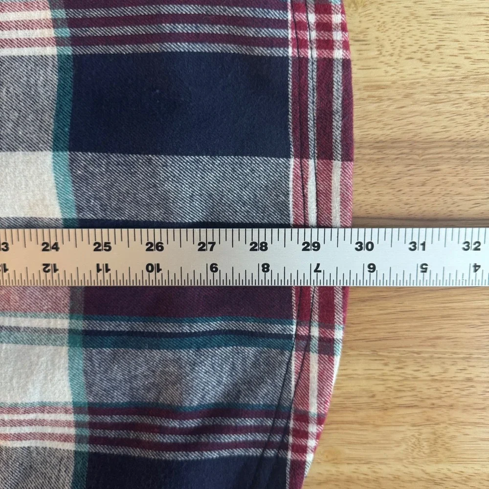 Orvis Pinnacle Fleece Lined Flannel Shacket Women Medium Plaid Snap Shirt Jacket